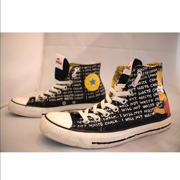 bart simpson converse shoes